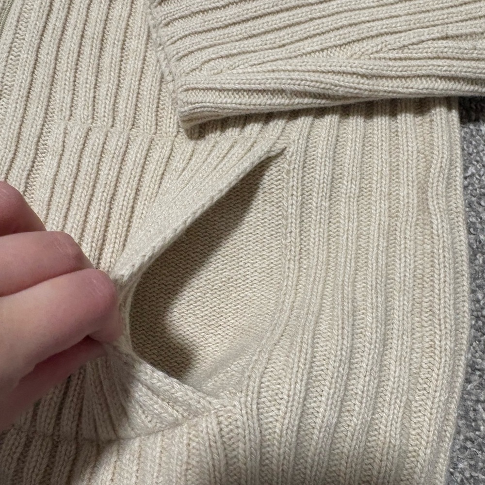 MaxMara Ribbed Full Zip Cashmere‎ & Wool Winter Fall Sweater Women's Size Medium - Picture 5 of 12